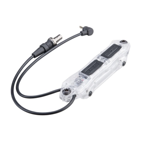 Atlas Custom Works Transparent Dual Pressure Switch for Flashlight and PEQ w/ Accented Buttons