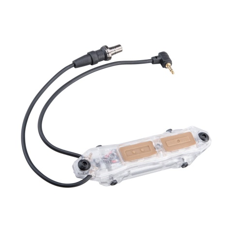 Atlas Custom Works Transparent Dual Pressure Switch for Flashlight and PEQ w/ Accented Buttons