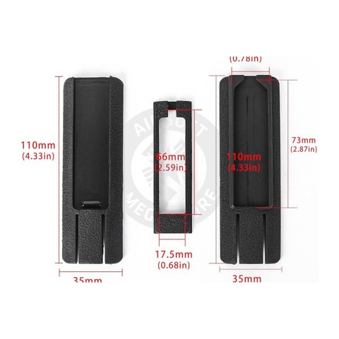 Atlas Custom Works Pressure Switch Mount for Tactical Flashlight DBAL PEQ 15 Suitable for 20mm Picatinny Rail - (Black)