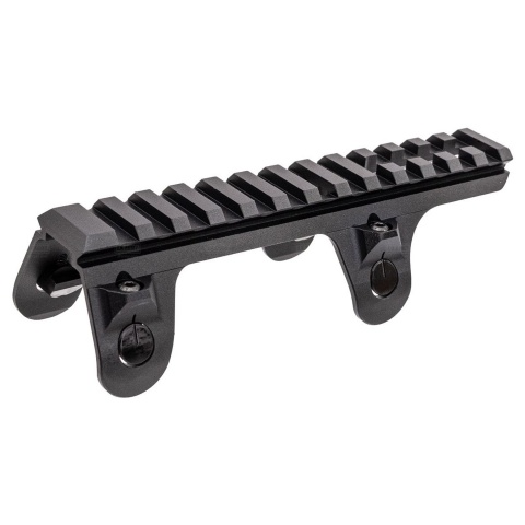 Atlas Custom Works CNC Aluminum Low Profile Rail Claw Mount for MP5 GBB/AEG Airsoft SMG Series - (Black)