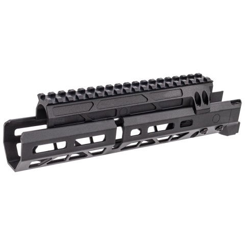 Atlas Custom Works CNC Aluminum 10.1 Inch M LOK Handguard w/ Railed Gas Tube for CYMA AKM AEG Airsoft Rifles - (Black)
