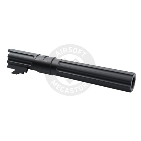Atlas Custom Works 5.1 Inch Aluminum Straight Fluted Outer Barrel for TM Hicapa M11 CW GBBP (Black)