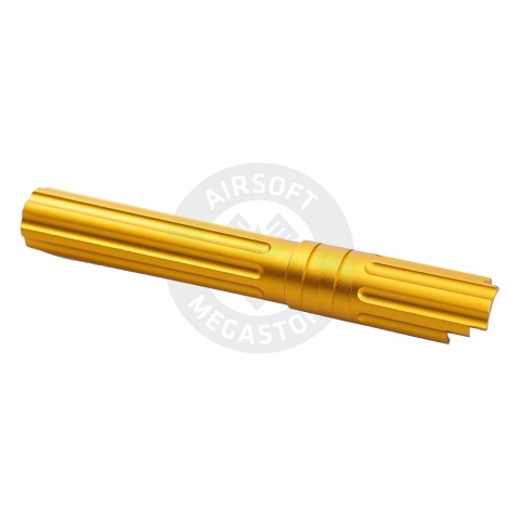 Atlas Custom Works 5.1 Inch Aluminum Straight Fluted Outer Barrel for TM Hicapa M11 CW GBBP (Gold)