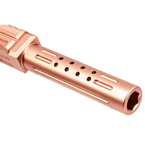 Atlas Custom Works CNC Aluminum Ported Outer Barrel for Tokyo Marui G19 Gen3 GBBP Airsoft Pistols / Black