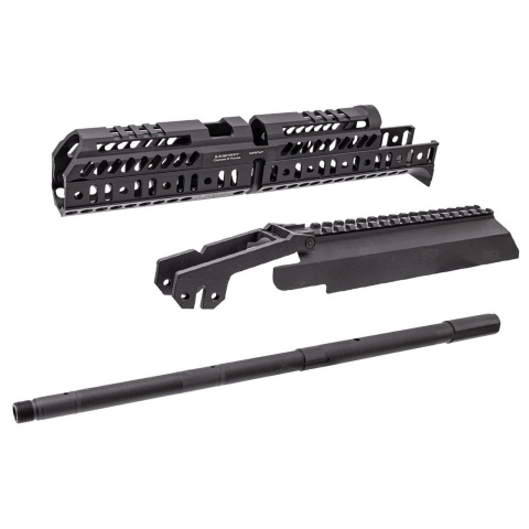 Atlas Custom Works SPORT 4/B33 Tactical Handguard Kit w/ Outer Barrel for TM AKM GBBR Airsoft Rifle - (Black)
