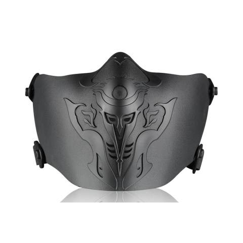 Amomax Ferro Polymer Half Face Airsoft Mask - (Black)