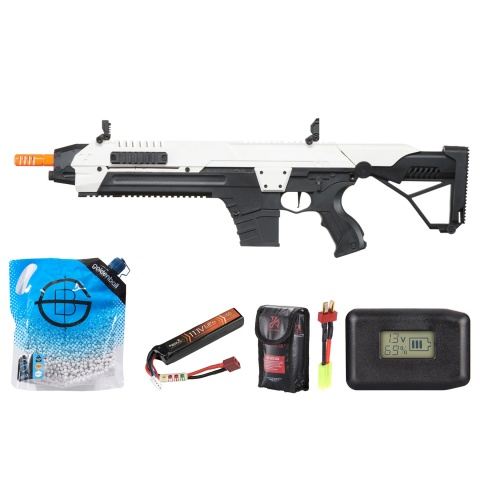 Poseidon CSI XR5 Series Advanced Battle Rifle - Battery/Adapter/Charger Combo - (White)