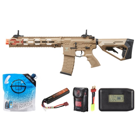 HFC HB-202Z AEG LE-ONE Polymer Rifle - Battery/Adapter/Charger Combo - (Tan)