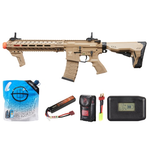 HFC HB-203 Sport Edition LE-TWO AEG Polymer Rifle - Battery/Adapter/Charger Combo - (Tan)