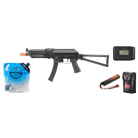 Kalashnikov USA Licensed KR-9 SBR Airsoft AEG Rifle - Battery/Charger Combo - (Black)