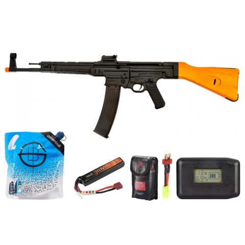 AGM MP056b WWII Sturmgewehr STG44 MP44 AEG Full Metal Assault Rifle W/synthetic Wood Stock - Battery/Adapter/Charger Combo