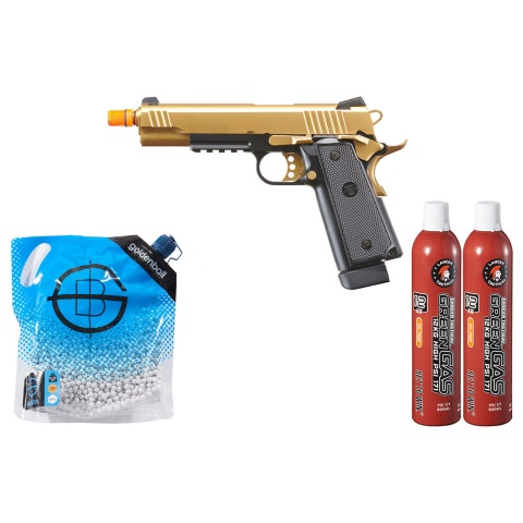 Raven Airsoft Railed R14 Hi Capa - Green Gas Combo - (Gold)