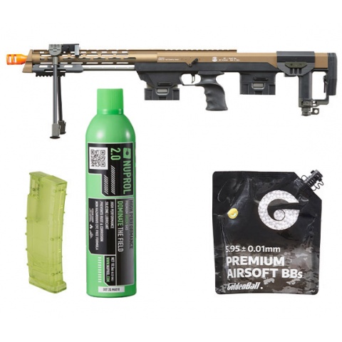  S&T Gas Powered Full Metal DSR-1 Advanced Bullpup Sniper Rifle W/ Green Gas/BB/Speed Loader Bundle