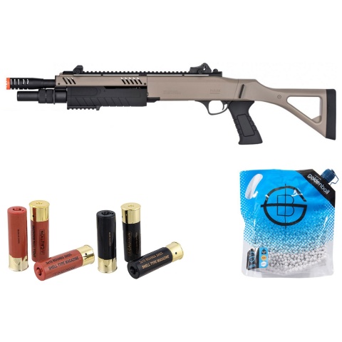 FABARM STF/12 Short Barrel Spring Shotgun w/ Fixed Stock - Shell Combo - (Dark Earth)