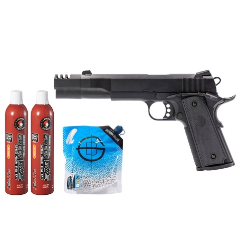 Vorsk Airsoft VP-X Gas Blowback Pistol - Green Gas Combo - (Black)