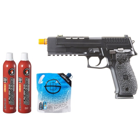 Vorsk Airsoft VP26X Gas Blowback Pistol - Green Gas Combo - (Black)