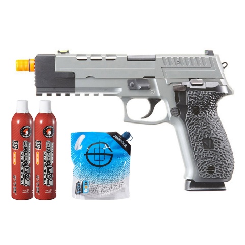Vorsk Airsoft VP26X Gas Blowback Pistol - (Gray) Green Gas Combo