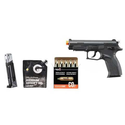 Win Gun K100 Airsoft CO2 Non Blowback Pistol w/ Magazine/BB/CO2 Combo