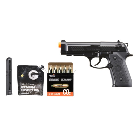 WinGun 302 Non Blowback M9 Airsoft Co2 Gas Blowback Airsoft Pistol w/ Magazine/BB/CO2 Combo