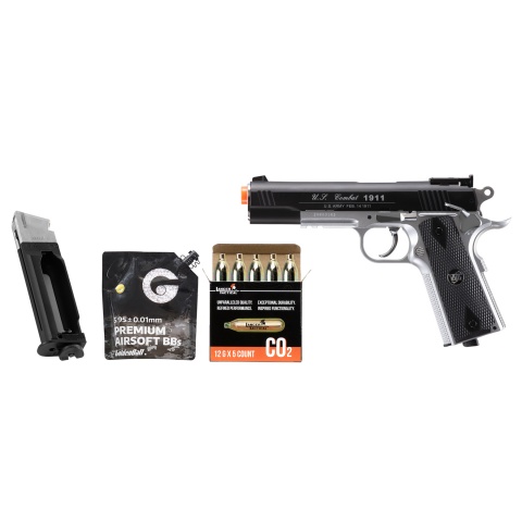 Win Gun Sport 1911 CO2 Non-Blowback Airsoft Pistol w/ Magazine/BB/CO2 Combo