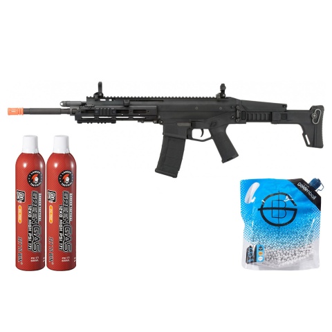 WE Tech MSK Open Bolt Gas Blowback GBBR Airsoft Rifle - (Black) Green Gas Combo