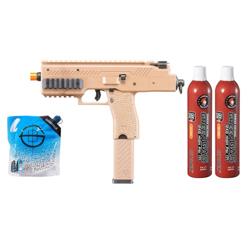 Vorsk VMP-1C GBB Airsoft SMG - Green Gas Combo - (Tan)