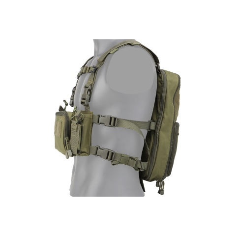 Code 11 Tactical Chest Rig Vest – 3x 5.56 & 4x 9mm Magazine Pouches