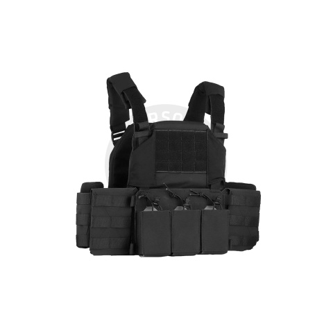 Tactical Chest Plate Carrier with Triple MOLLE Magazine Hunting Vest Front and Airsoft Gear Back Bag