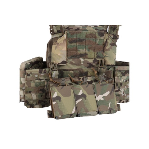 Tactical Chest Plate Carrier with Triple MOLLE Magazine Hunting Vest Front and Airsoft Gear Back Bag