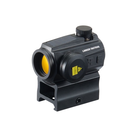 Lancer Tactical Compact Airsoft Reflector Red Dot Sight w/ High Profile Mount - (Black)