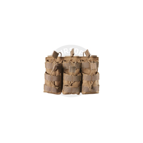 AR/AK 6 Pouch Magazine Holder Open-Top Triple Tactical Stacker Mag Pouch