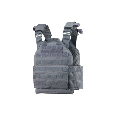 Lancer Tactical 1000D Nylon Buckle Up Assault Plate Carrier - (Grey)