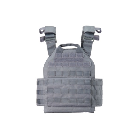 Lancer Tactical 1000D Nylon Buckle Up Assault Plate Carrier - (Grey)