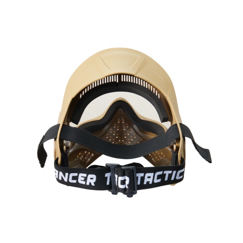 Lancer Tactical Full Face Airsoft Mask with Visor (Color: Tan)
