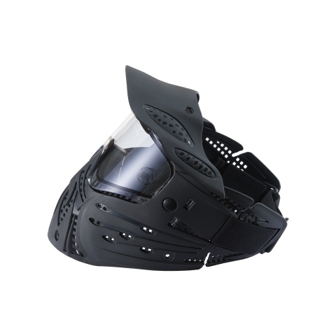 Lancer Tactical Ventilated Airsoft Mask Full Face w/ Visor - (Black)