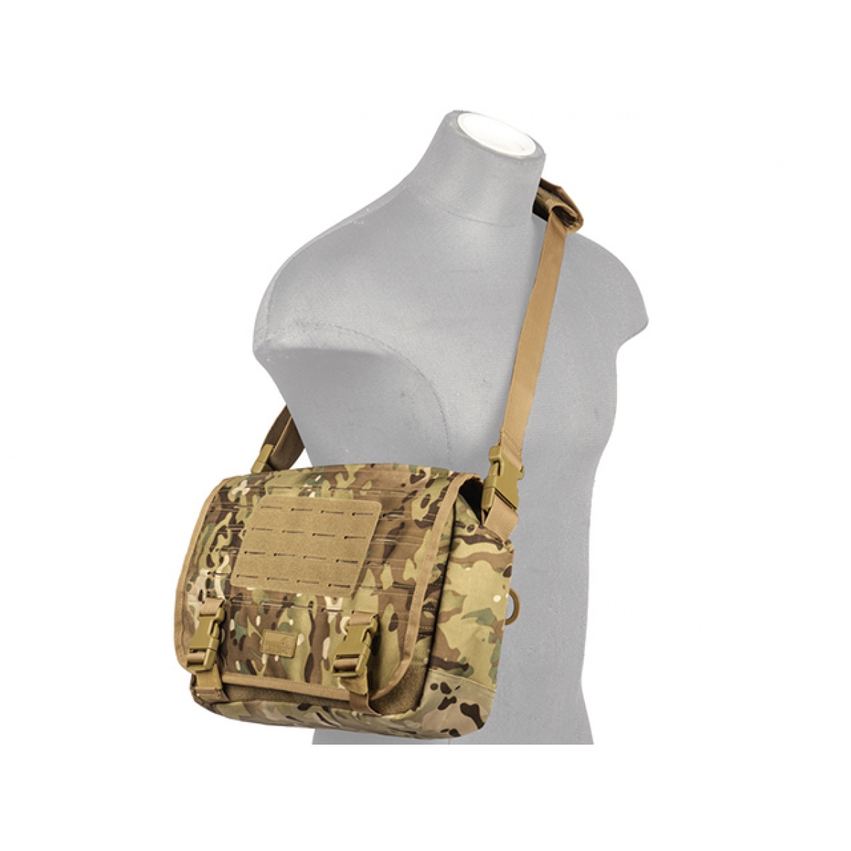 Lancer Tactical Flap Messenger Bag (Camo) Airsoft Megastore