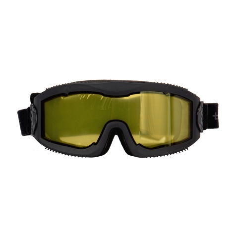 Lancer Tactical Aero Protective Black Airsoft Goggles (Yellow Lens)