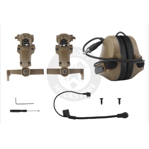 Airsoft C5 Tactical Communication Headset For Helmets