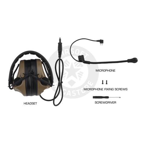 Airsoft C5 Tactical Communication Headset w/ Noise Reduction