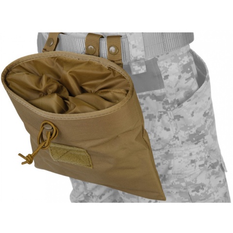 Lancer Tactical Airsoft Large Folding Dump Pouch - COYOTE BROWN