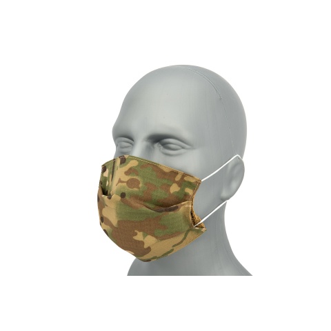 Tactical Pleated Face Mask Cover, Camo