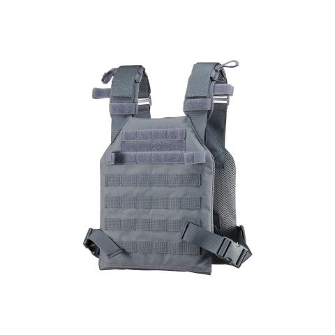 Lancer Tactical Polyester QR Lightweight Tactical Vest - (Grey)