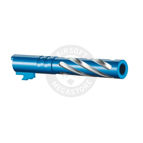 Lancer Tactical Stainless Steel Fluted Threaded 5.1 Outer Barrel (Color: Blue)