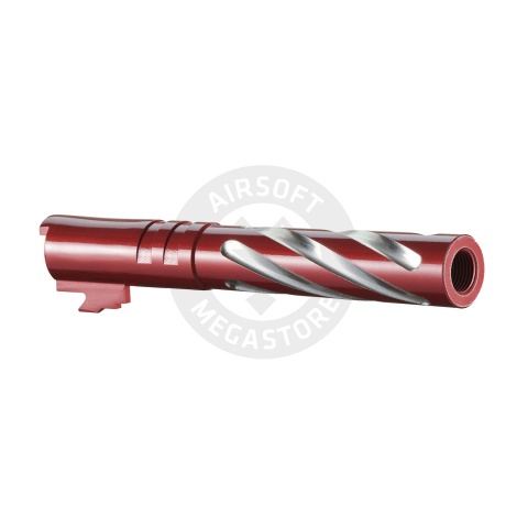Lancer Tactical Stainless Steel Fluted Threaded 5.1 Outer Barrel (Color: Red)