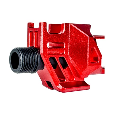 CTM TAC AAP-01 FUKU-2 CNC Aluminum Baby Shark Cutout Compensator with 14mm Adapter for FUKU-2 Long Version GBB Pistols