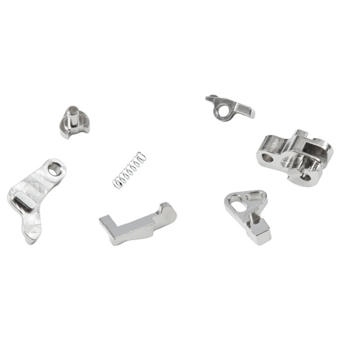 CTM TAC AAP-01 Stainless Steel Hammer Set & Fire Pin Lock V2 for GBB Airsoft Pistols - (Silver/Electroplated Rainbow)