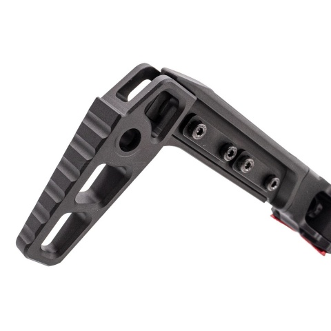 CTM Airsoft TwinFold Adjustable Folding Stock with 1913 20mm Rail Adaptor - (Black)