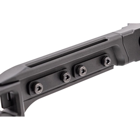 CTM Airsoft TwinFold Adjustable Folding Stock with 1913 20mm Rail Adaptor - (Black)