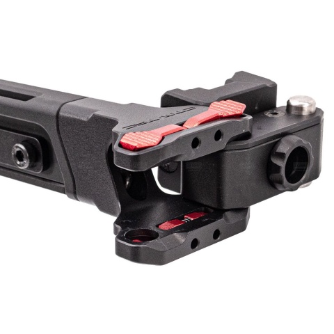 CTM Airsoft TwinFold Adjustable Folding Stock with 1913 20mm Rail Adaptor - (Black)