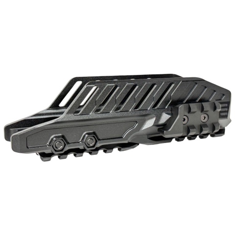 CTM TAC CNC Aluminum Extended Rail Blast Shield Long Type for TM Hi-Capa GBB Airsoft Pistols - (Black)